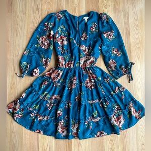 Floral Juniors Dress 
Size S